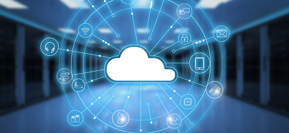 digital visual of a cloud migration